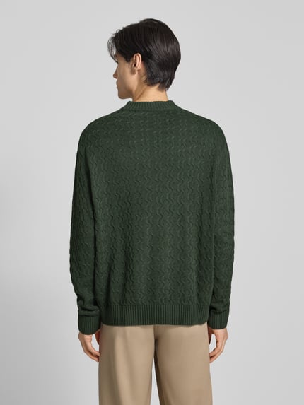 Selected Regular Fit Strickpullover aus reiner Baumwolle Modell 'PHILIP' Dunkelgruen 5