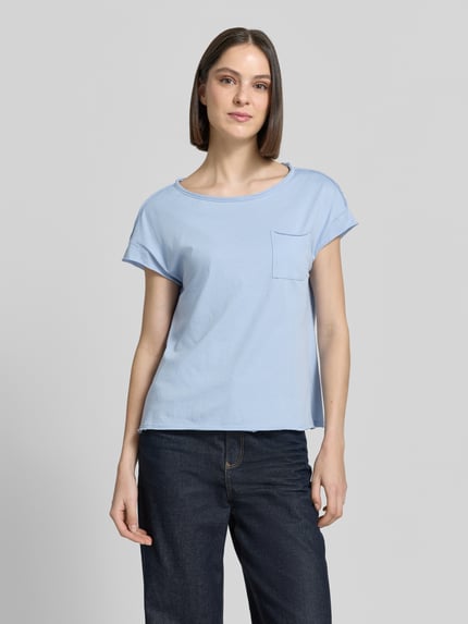 s.Oliver RED LABEL regular fit T-shirt van puur katoen Lichtblauw - 4