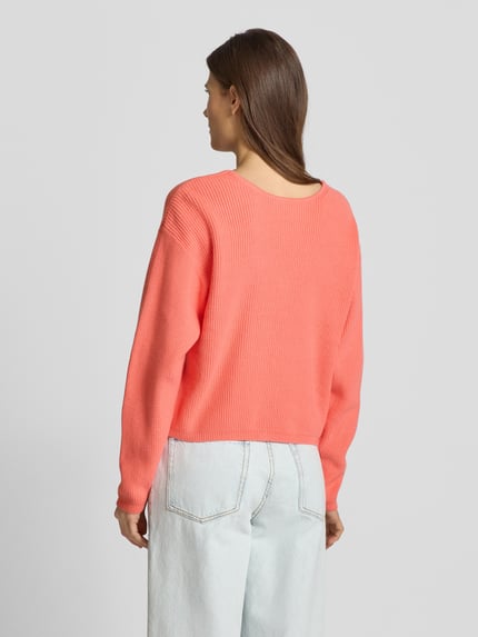 MSCH Copenhagen Cardigan met V-hals, model 'Klaka' Koraal - 5