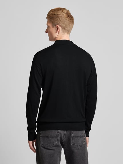 Scotch & Soda Sweter z dzianiny krój regular fit z dodatkiem wełny model „CORE” Czarny 5