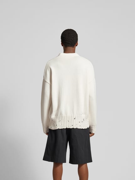 Marni Kardigan o kroju oversized z listwą guzikową Złamany biały 5