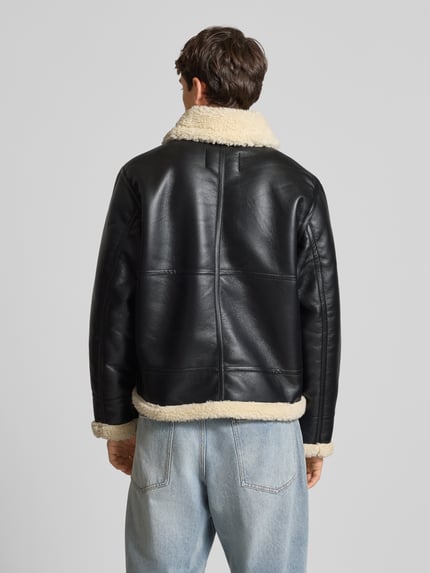 JACK & JONES Regular Fit Jacke in Leder-Optik Modell 'Liverpool' Black 5