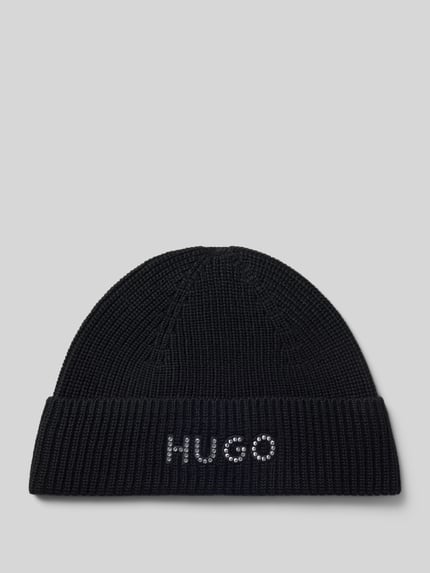 HUGO Mütze aus Woll-Mix Modell 'Siro_Hat' Black 1
