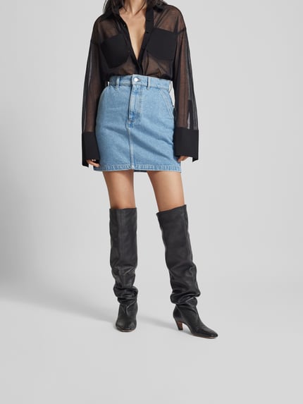 Nanushka Minirok van puur katoen Jeansblauw - 4