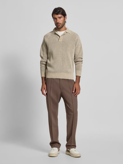 Jake*s Studio Men Strickpullover mit Polokragen Beige 1