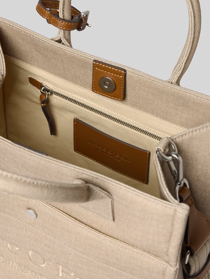 Marc O'Polo Henkeltasche aus reiner Baumwolle Modell 'CANVAS SHOPPER' Beige 5