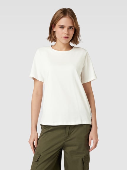 Marc O'Polo DENIM T-shirt z detalem z logo Biały 4