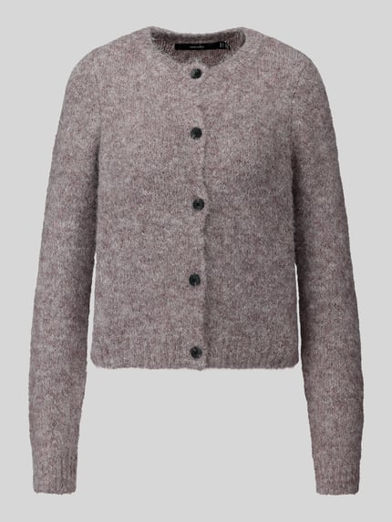 Produktfoto, kardigan rozpinany Regular Fit z dodatkiem wełny model 'NOVAH' od VERO MODA w kolorze melanżowym, miękka faktura.