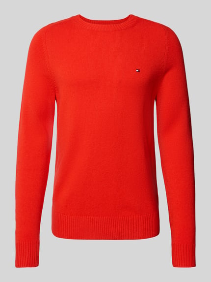 Tommy Hilfiger Regular Fit Strickpullover aus feinster Wolle Rot 2