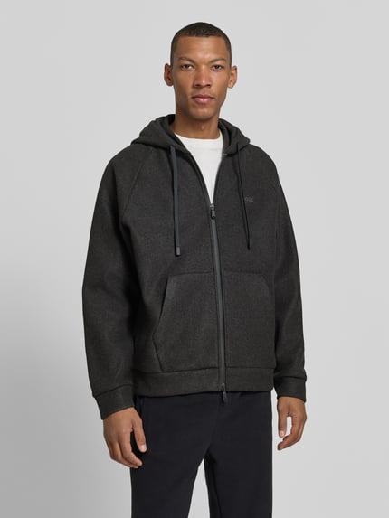 BOSS Green bluza rozpinana o kroju regular fit z kapturem model 'Transit' Beżowy 4