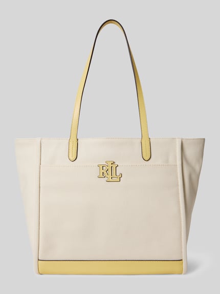 Lauren Ralph Lauren Shopper mit Logo Applikation Beige 2