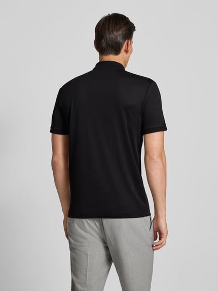 Selected Regular fit poloshirt van katoenmix, model 'FAVE' Zwart - 5