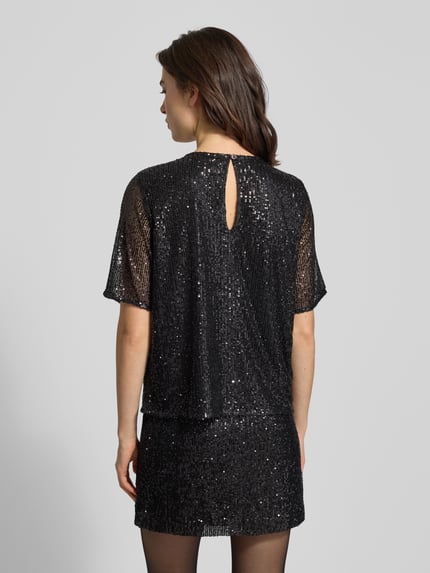 mbyM Blusenshirt mit Paillettenbesatz Modell 'Emrilla' Black 5