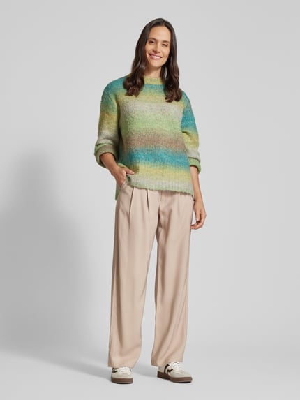 Moves Wide Leg Stoffhose mit Eingrifftaschen Modell 'Nimma 1867' Sand 1