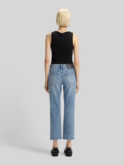 HUGO Straight Fit Jeans aus Baumwoll-Mix Jeansblau 5
