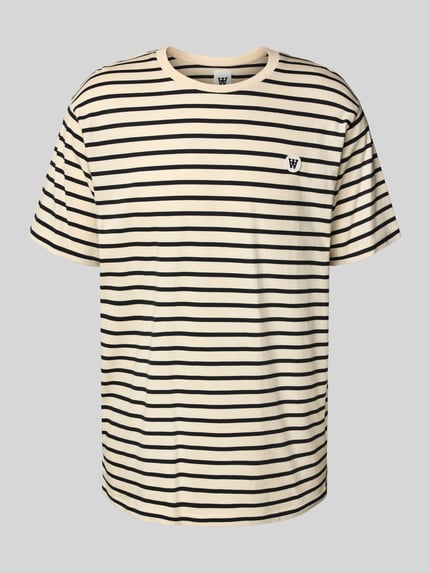 Wood Wood T-shirt met ronde hals, model 'Ace' Offwhite - 2