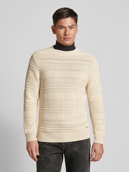 RAGMAN Gebreide pullover met ronde hals Offwhite - 4