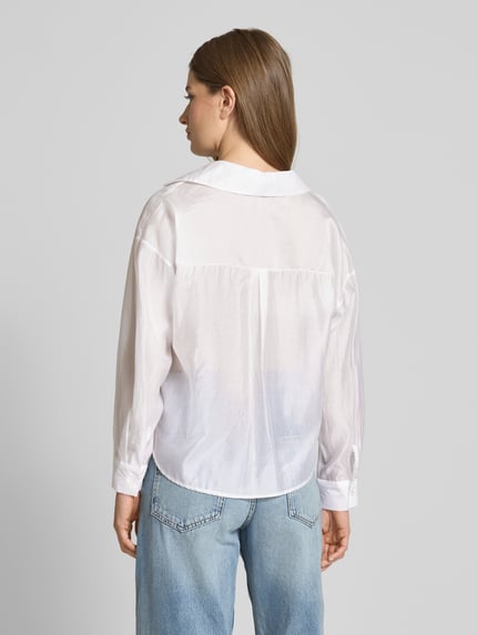 ZABAIONE Relaxed Fit Bluse mit Knopfleiste Modell 'Ma44raa' Weiss 5