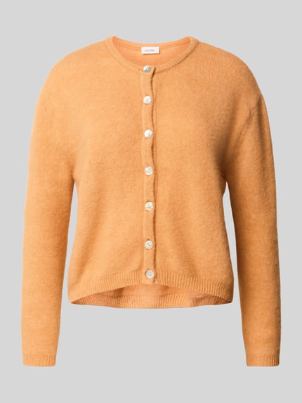 American Vintage Strickjacke aus Alpaka-Mix mit Rundhalsausschnitt Modell 'VITOW' Sand Melange 2
