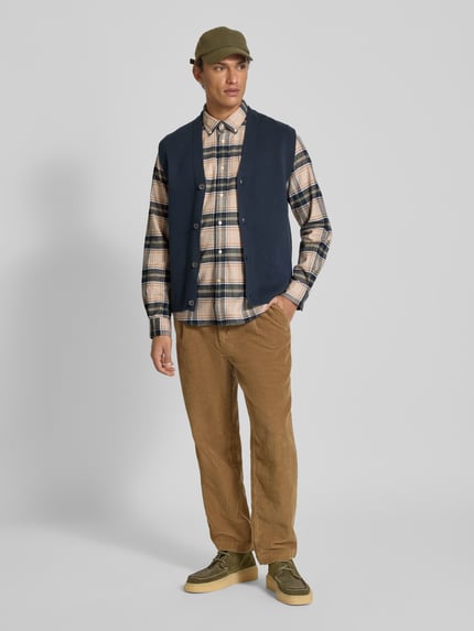 Barbour Slim Fit Flanellhemd aus reiner Baumwolle Modell 'BETSOM' Sand 1