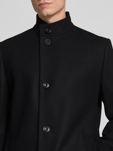 HUGO Mantel mit Stehkragen Modell 'Mintrax2641' Black 3