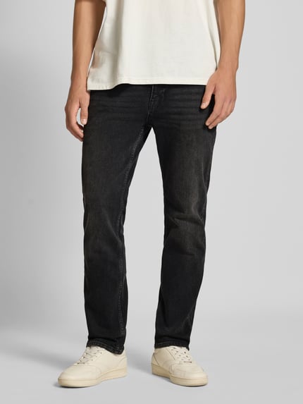 JACK & JONES Slim Fit Jeans im 5-Pocket-Design Modell 'Clark' BLACK 4