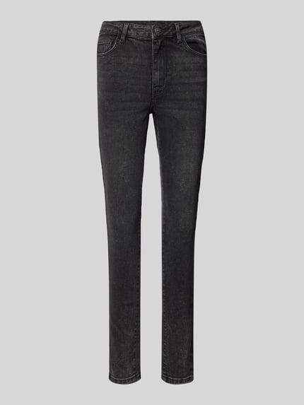 PIECES Jeansy o kroju skinny fit z mieszanki bawełny model ‘DANA’ Czarny 2