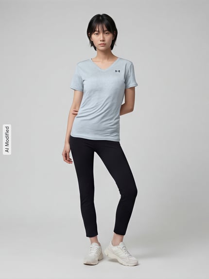 Under Armour Regular Fit Sport-T-Shirt mit LOGO-Print Modell 'Tech SSV- Twist' Hellgrau 1