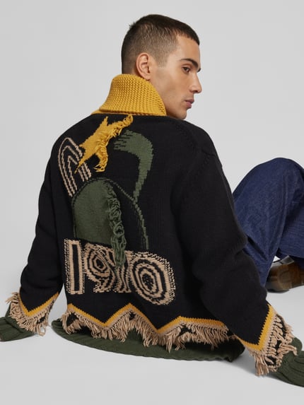 Kenzo Kardigan rozpinany z wpuszczanymi kieszeniami Czarny 3