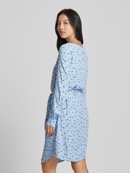 Tom Tailor Knielanges Kleid mit Allover-Muster Hellblau 5