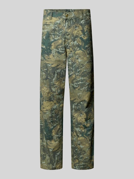 Carhartt Work In Progress Spodnie materiałowe z wpuszczanymi kieszeniami w stylu francuskim Zielony 2