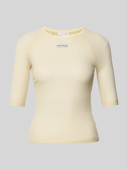 LeGer Strickpullover mit 1/2-Ärmel Modell 'Abby' Hellgelb 2