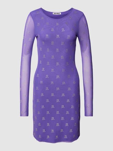 REVIEW Mini-jurk BLING van mesh met strass-steentjes Paars - 2
