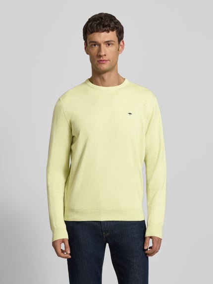 Fynch-Hatton Gebreide pullover met geribde boorden Mintgroen - 4