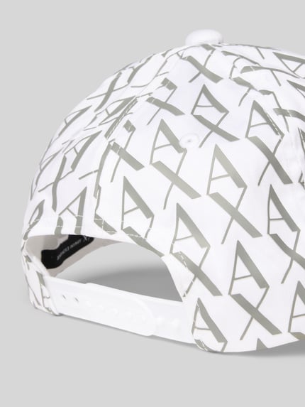 Armani Exchange Czapka z daszkiem ze wzorem z logo Biały 3