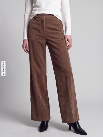 CAMBIO Relaxed Fit Cordhose seitliche Eingrifftaschen Modell 'ALEXIS' Camel 4