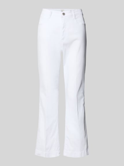 Produktfoto, Bootcut Jeans im 5-Pocket-Design Modell 'Mary' von Brax, weiß, ausgestellter Schnitt, Baumwoll-Lyocell-Mix mit Stretch-Anteil