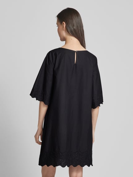 Esprit Minikleid in unifarbenem Design mit Rundhalsausschnitt Black 5