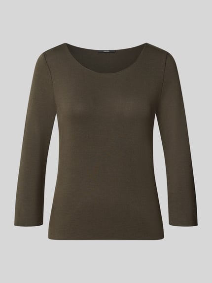 Produktfoto, Regular Fit T-Shirt aus Viskose-Mix Modell 'Kirosa' von someday, olivgrün, körpernahe Passform, glatte Oberfläche