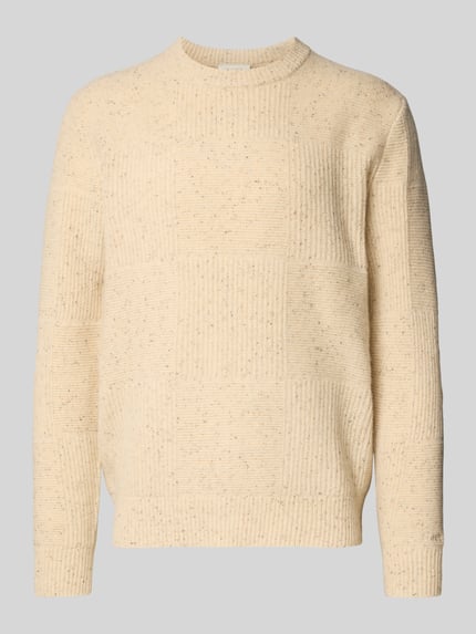 Strickpullover aus Lanawolle-Mix mit Rundhalsausschnitt Shop The Look MANNEQUINE