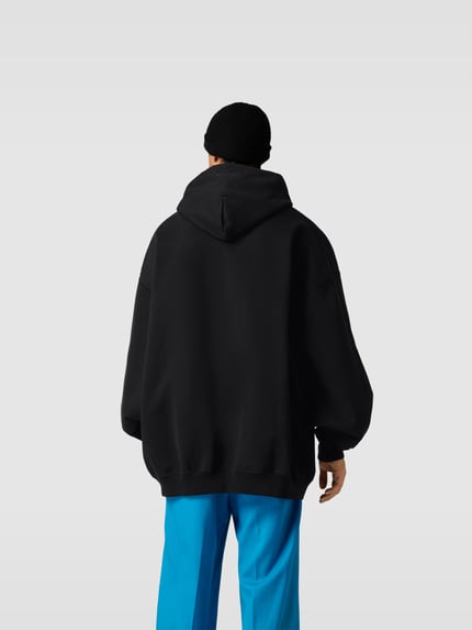 VETEMENTS hoodie met contrasterende labelprint Zwart - 5