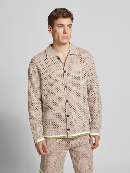 Scotch & Soda Cardigan mit Lochmuster Hellgrau 4