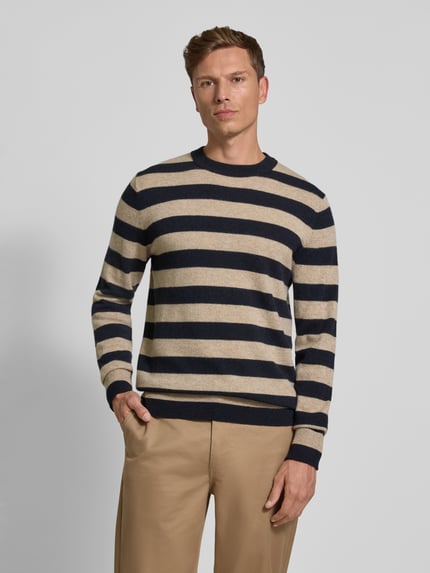 FTC Cashmere Kaschmirpullover mit Rundhalsausschnitt Marine 4