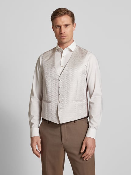 WILVORST Gilet met strookzakken Beige - 4