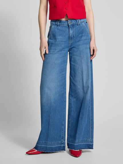 GANG Wide leg jeans met steekzakken model 'MONA' Blauw - 4