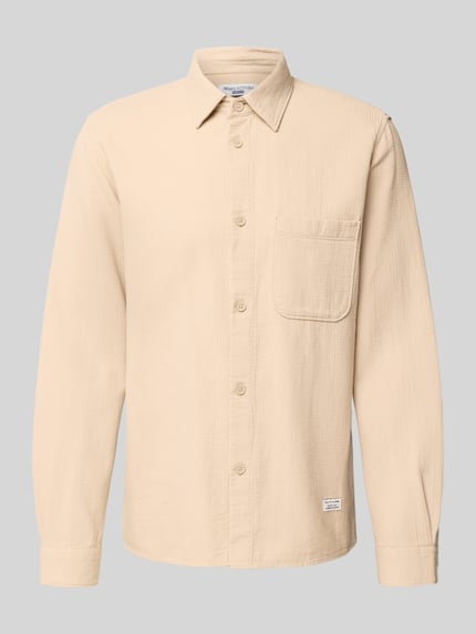 Marc O'Polo DENIM Regular Fit Hemdjacke aus reiner Baumwolle Offwhite 2