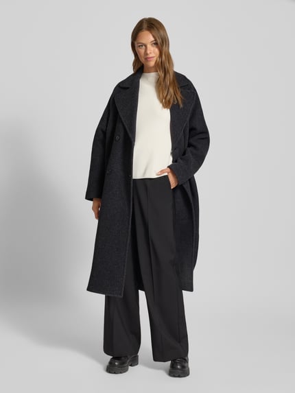 Marc O'Polo Oversized wollen jas met reverskraag Antraciet - 1