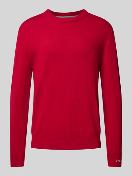 Pepe Jeans Strickpullover aus Baumwoll-Woll-Mix mit Kaschmir-Anteil Modell 'Andre' Rot 2