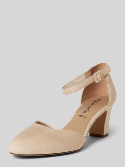 Tamaris Pumps mit Blockabsatz Beige 1