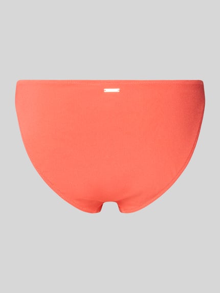 Productfoto, Slim Fit Bikini-Hose met logo-applicatie model 'Costillas' van JOOP! Collection, elastische materiaalmix, effen koraal, zachte textuur